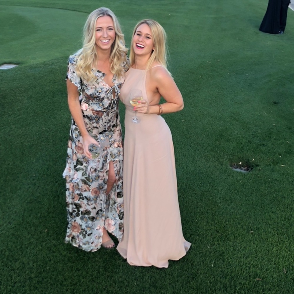 Reformation Nude Maxi Dress Size 4. Great for bridesmaids or wedding guests!